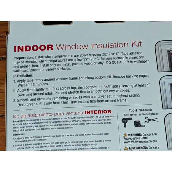 Frost King Indoor Window Insulation Shrink Kit 3 Pack 42 x 62 Extra Strength NIB - Picture 3 of 12